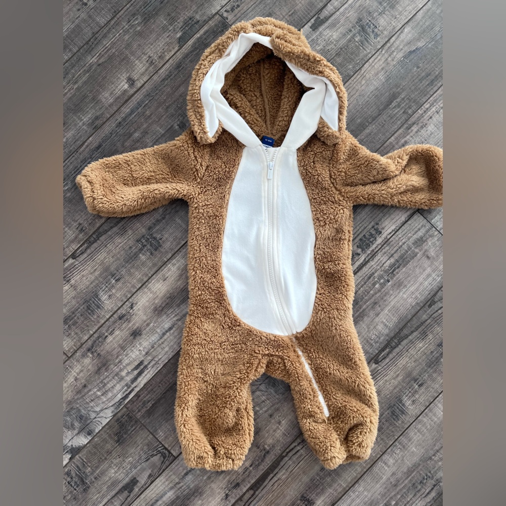 Cozy Brown and White Kids One Piece